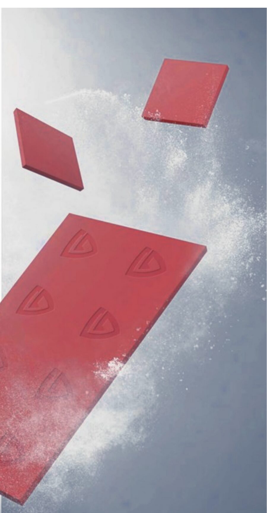 AEGIS PAD fire suppression sheet with microcapsule surface bursting on heat contact